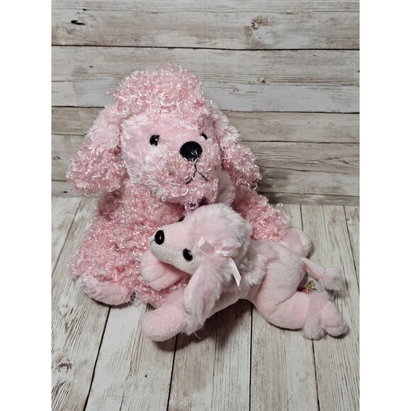 Unipak Pink Dog Plush Lot of 2 Ganz Stuffed Animal Toys - Picture 11 of 11